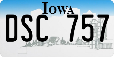 IA license plate DSC757