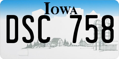 IA license plate DSC758