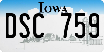 IA license plate DSC759