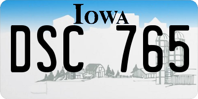 IA license plate DSC765