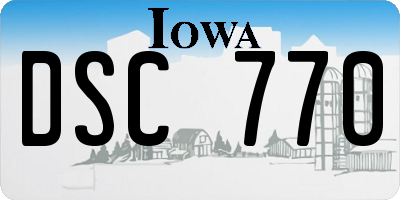 IA license plate DSC770