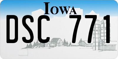 IA license plate DSC771