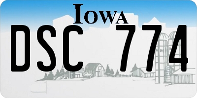 IA license plate DSC774