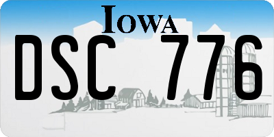 IA license plate DSC776