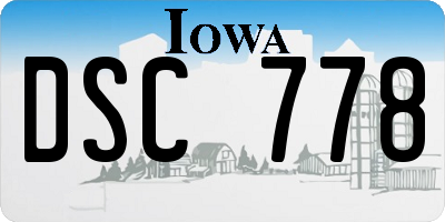 IA license plate DSC778