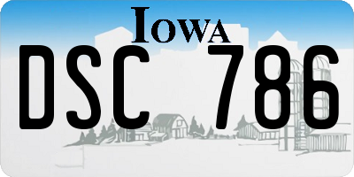 IA license plate DSC786