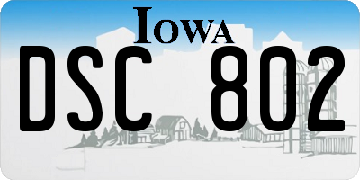 IA license plate DSC802