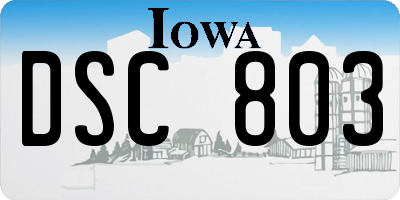 IA license plate DSC803