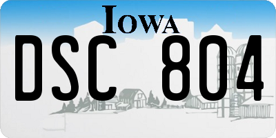 IA license plate DSC804