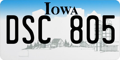 IA license plate DSC805