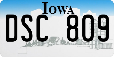 IA license plate DSC809