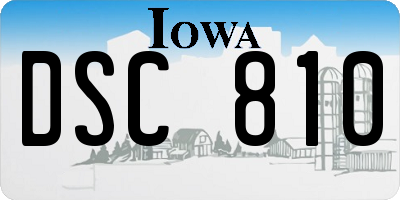 IA license plate DSC810