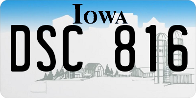 IA license plate DSC816