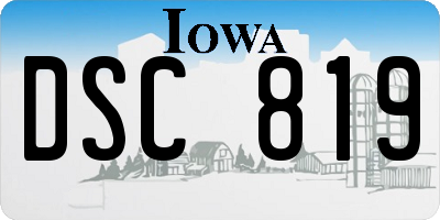 IA license plate DSC819