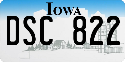 IA license plate DSC822