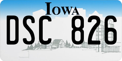 IA license plate DSC826