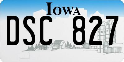 IA license plate DSC827