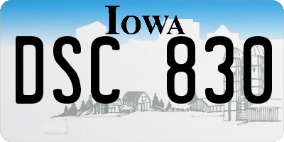 IA license plate DSC830