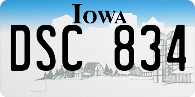 IA license plate DSC834