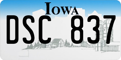 IA license plate DSC837