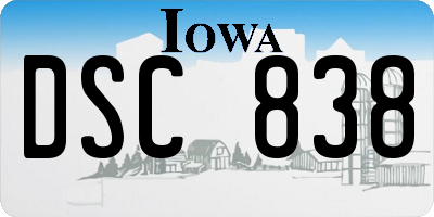 IA license plate DSC838