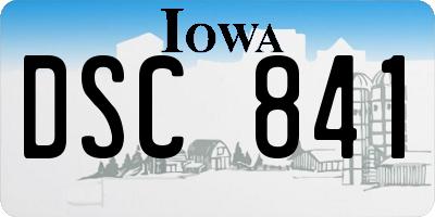 IA license plate DSC841