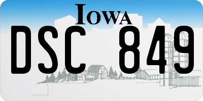 IA license plate DSC849