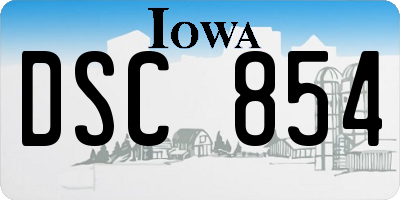 IA license plate DSC854