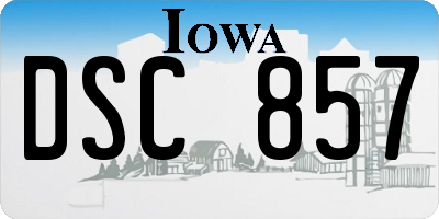 IA license plate DSC857