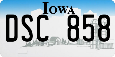 IA license plate DSC858