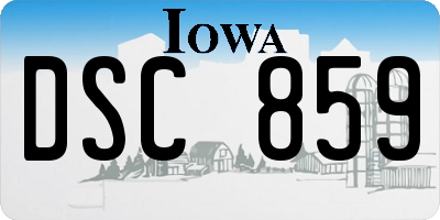 IA license plate DSC859