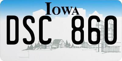 IA license plate DSC860