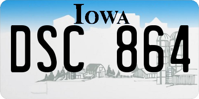 IA license plate DSC864