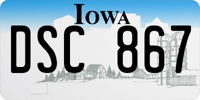 IA license plate DSC867