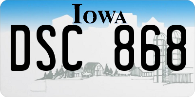 IA license plate DSC868