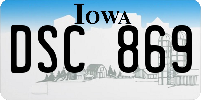 IA license plate DSC869