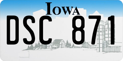 IA license plate DSC871
