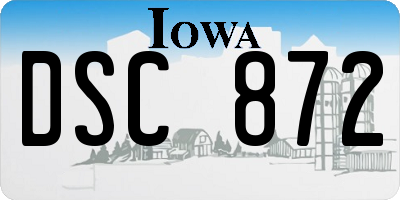 IA license plate DSC872