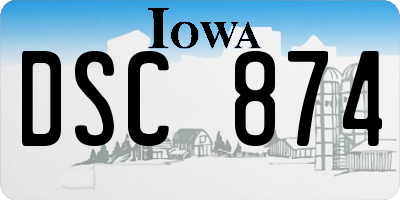 IA license plate DSC874