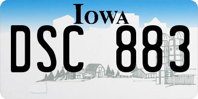 IA license plate DSC883