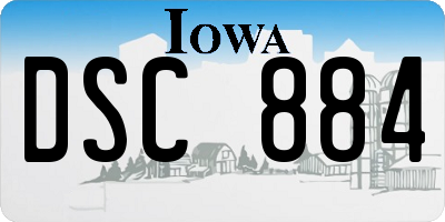 IA license plate DSC884