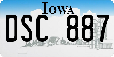 IA license plate DSC887