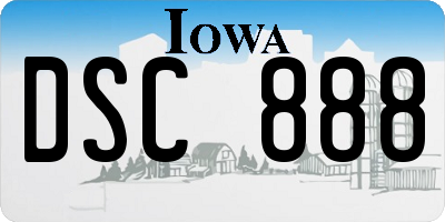 IA license plate DSC888