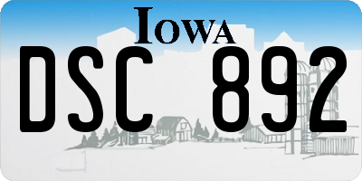 IA license plate DSC892