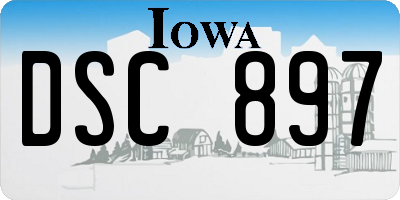 IA license plate DSC897
