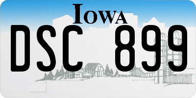 IA license plate DSC899