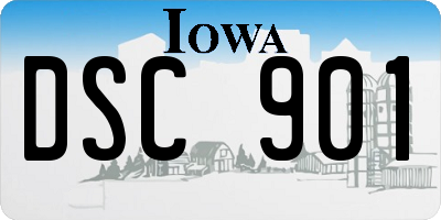 IA license plate DSC901