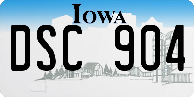IA license plate DSC904