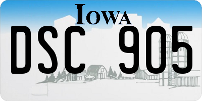 IA license plate DSC905