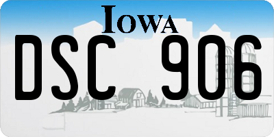 IA license plate DSC906